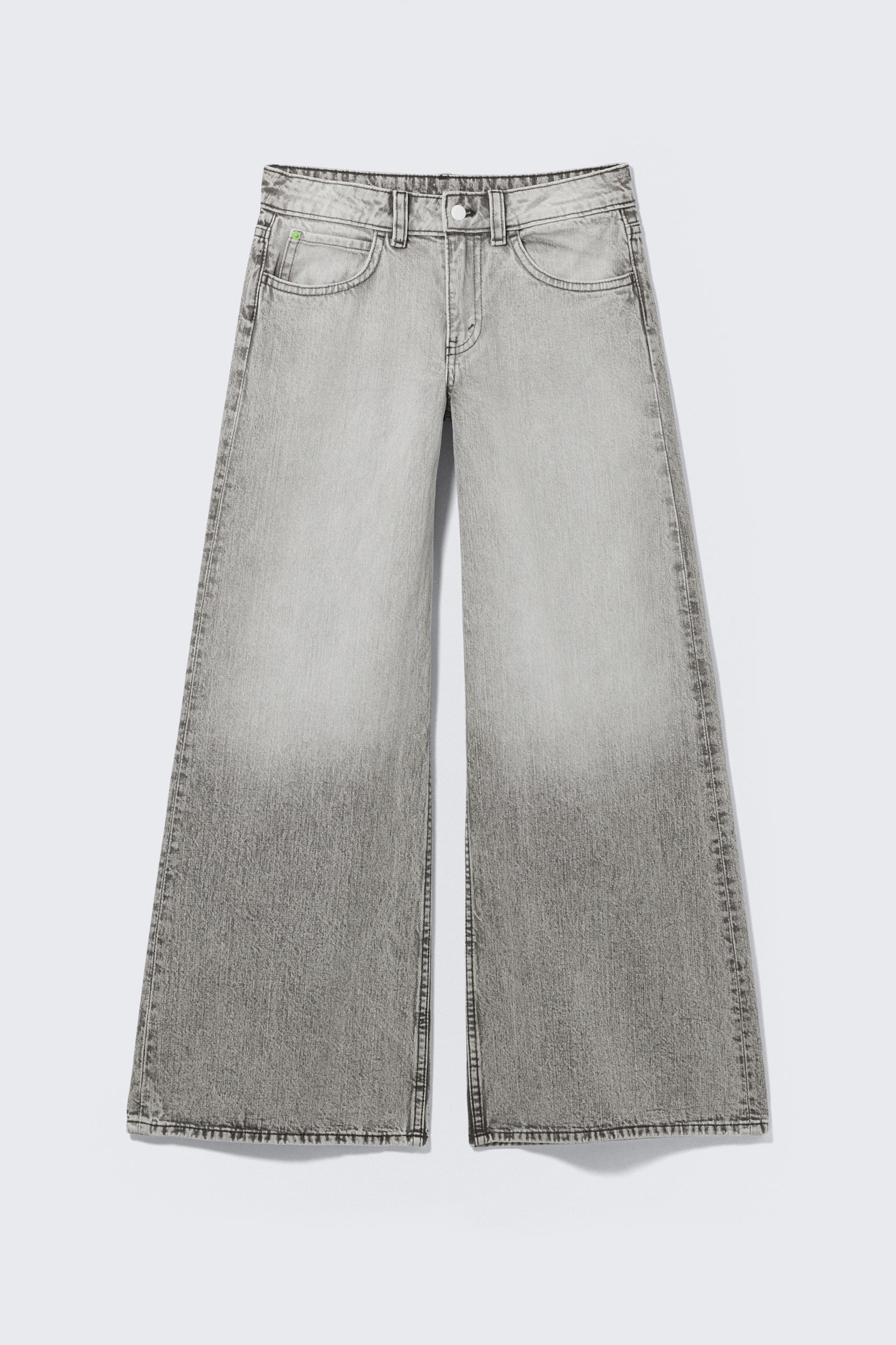 Post Grey - Poser Regular Waist Loose Wide Jeans - 4