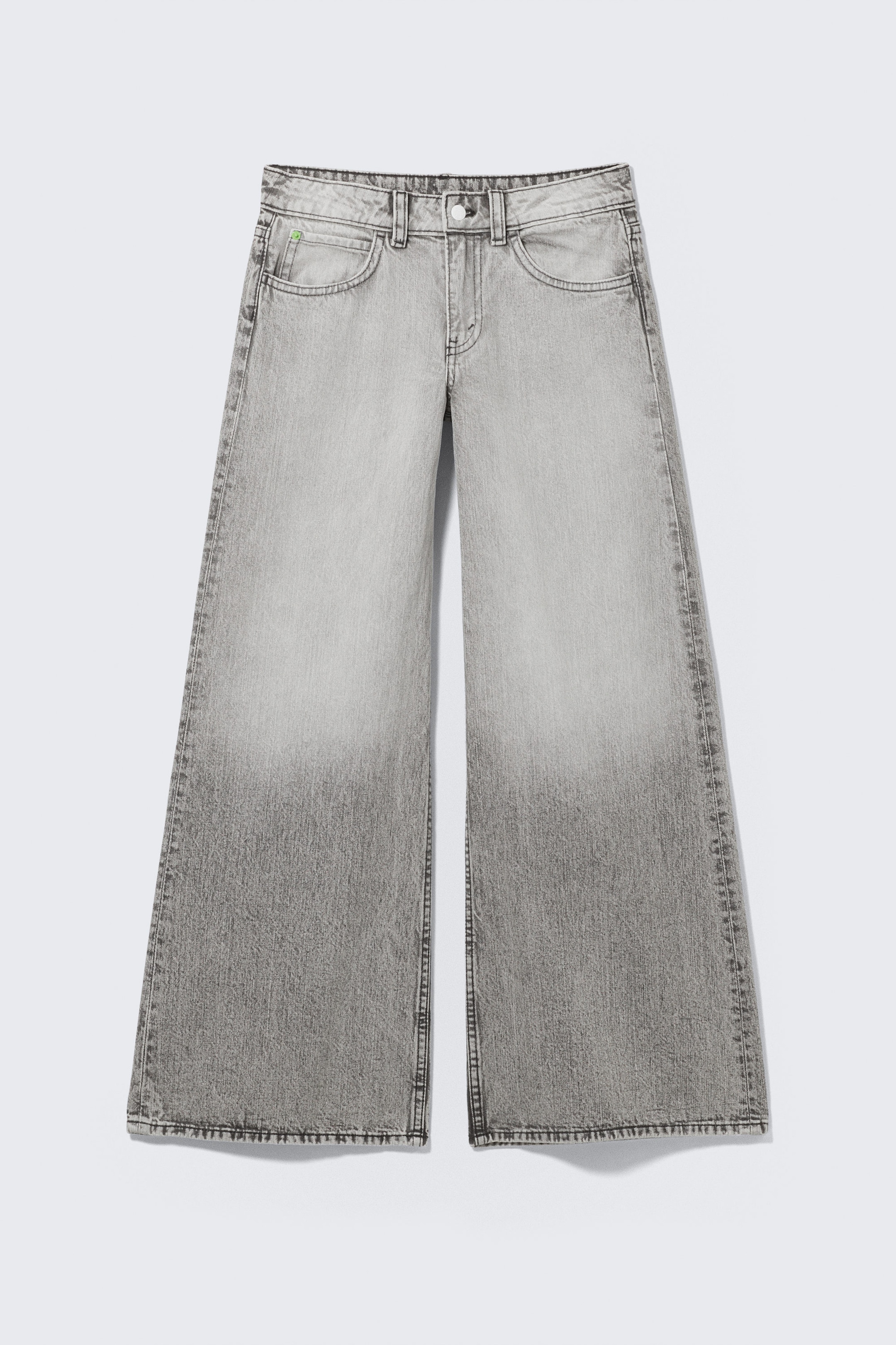 Post Grey - Poser Regular Waist Loose Wide Jeans - 0