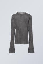 Black - Mary Sheer Knitted Sweater - 0