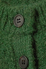 Mörkgrön - Mjuk smal cardigan i ullmix - 1