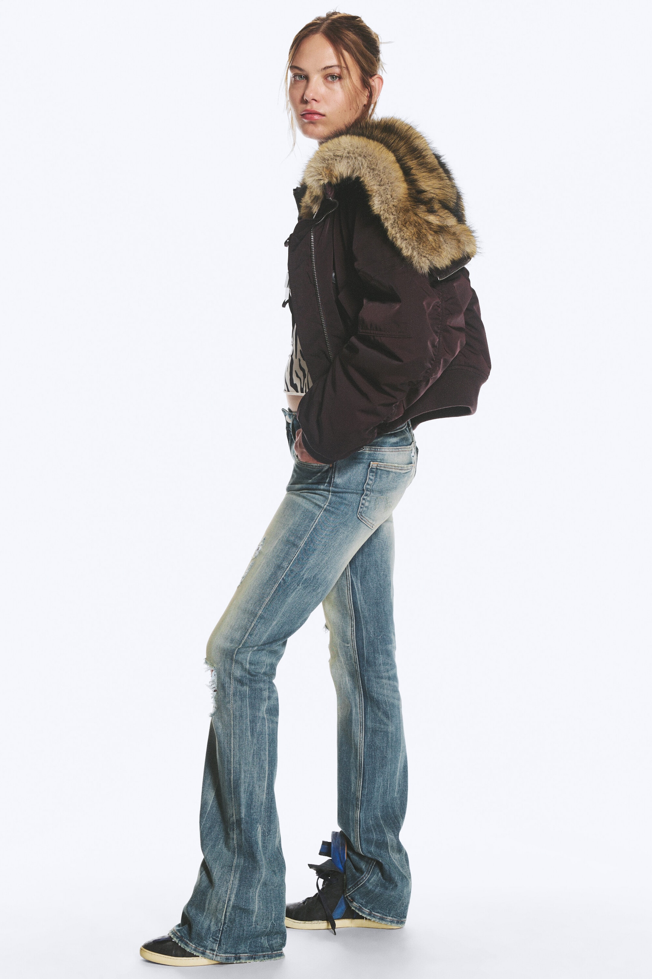 Dalton Blue - Mittelblau - BOOTY BEI LOW WAIST SKINNY BOOTCUT JEANS - 2