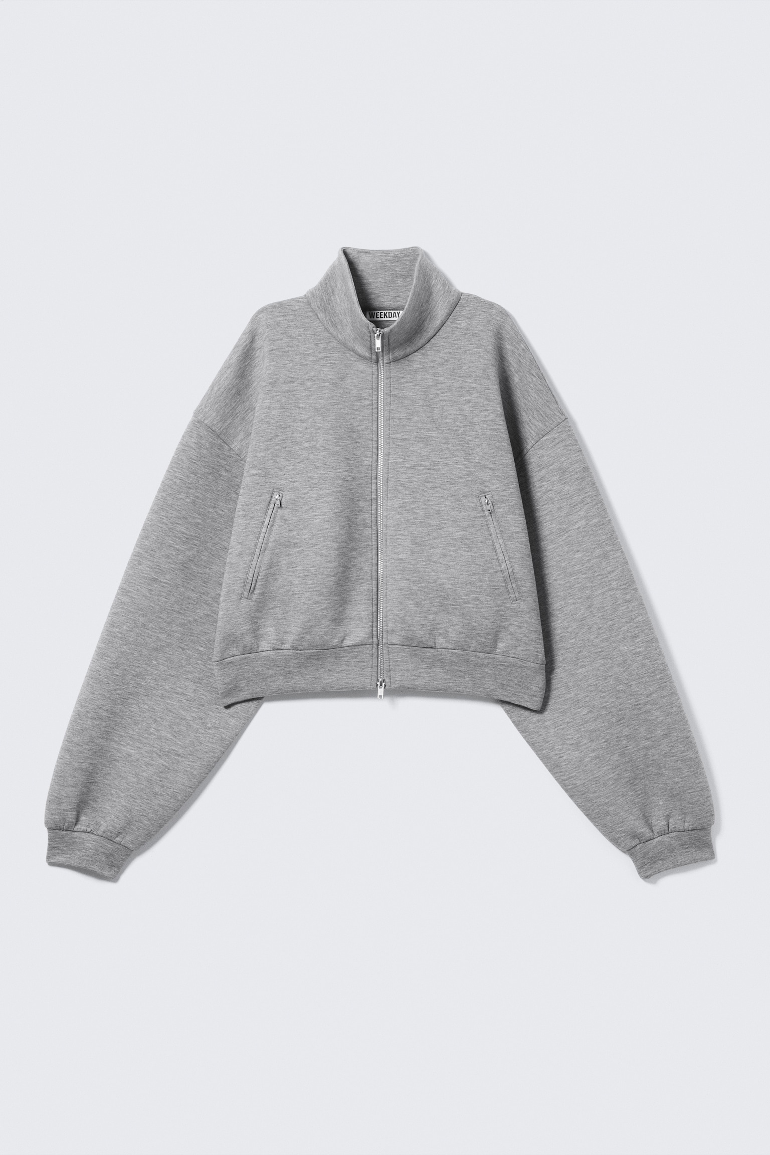 OVERSIZED SCUBA-JACKE MIT REISSVERSCHLUSS - Grau meliert - 2