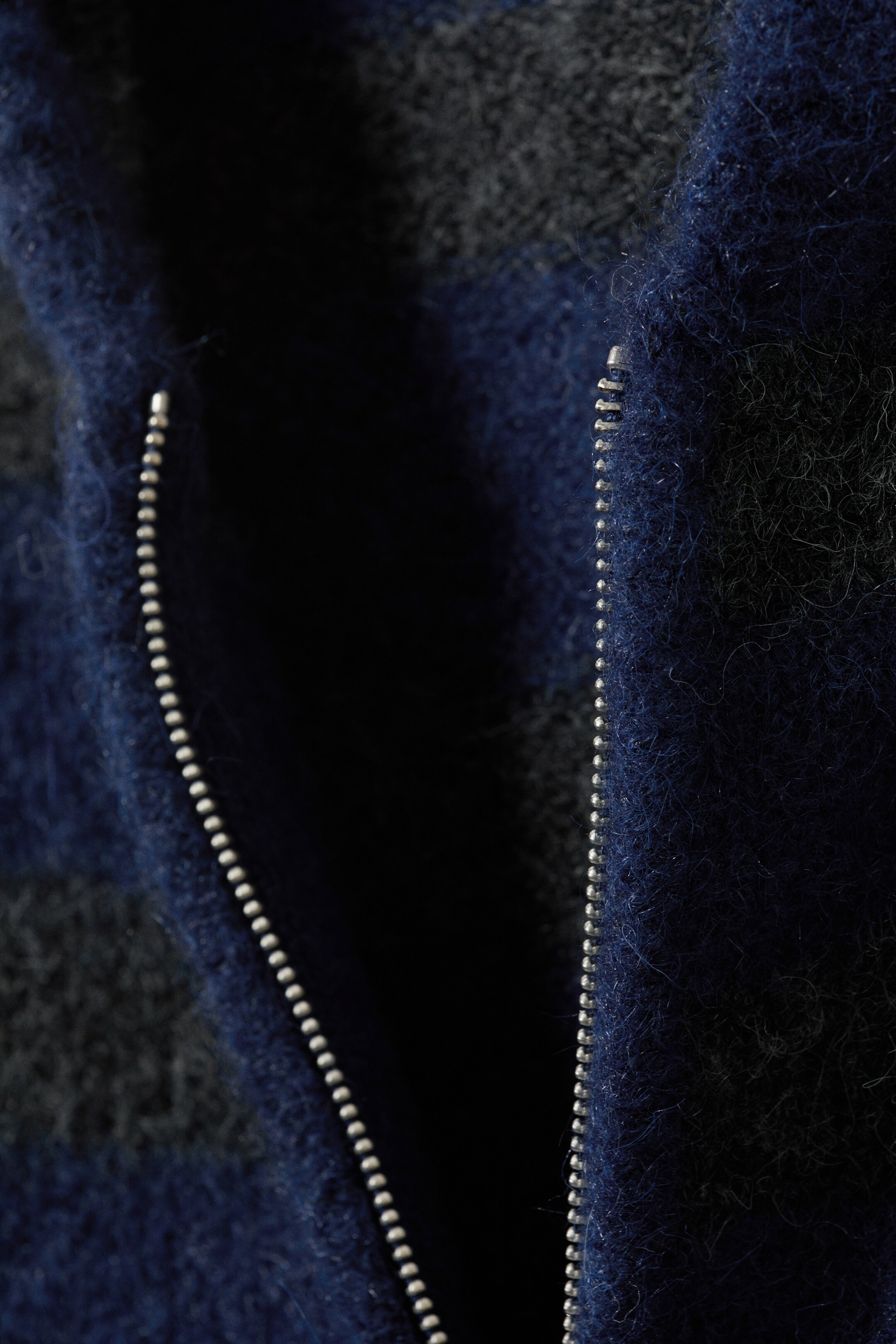 Agrandir l'image: Sweat à capuche zippé en maille de laine mélangée - Rayures bleues et grises - FEMME | H&M FR 8