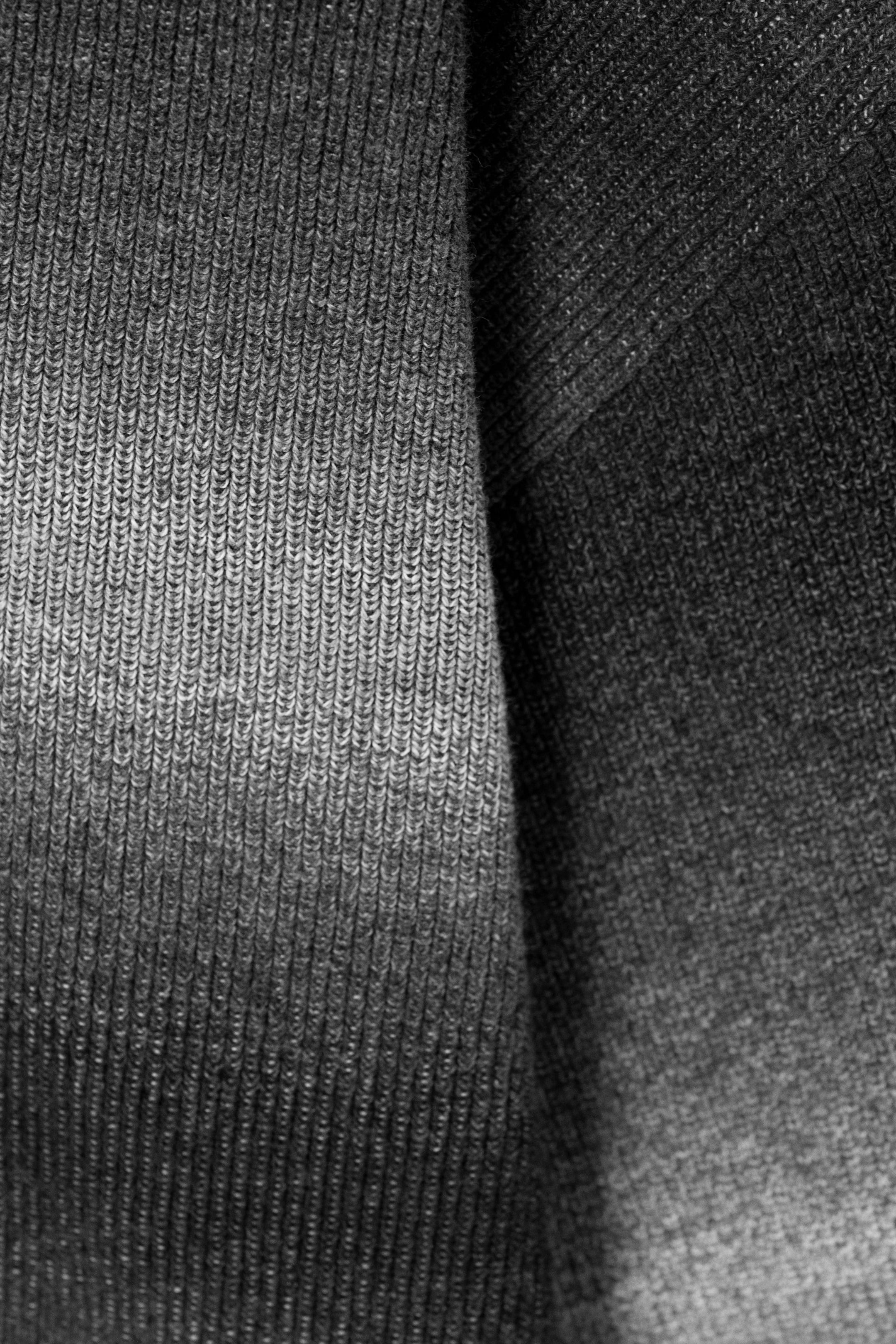 Black Space Dye - Relaxed Space-Dyed Knitted Cotton Sweater - 4