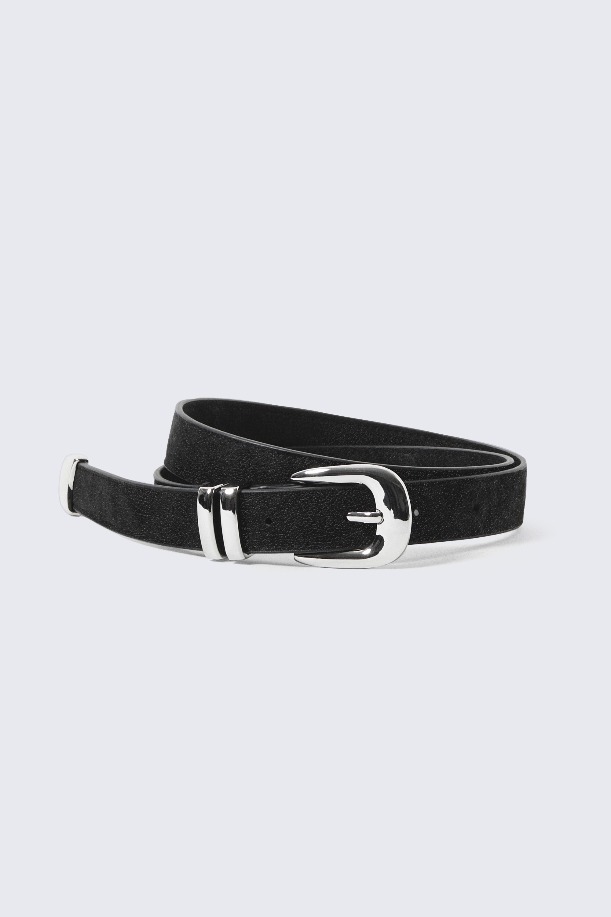 Ceinture en cuir synthétique Western - Noir/Marron foncé/Noir craquelé