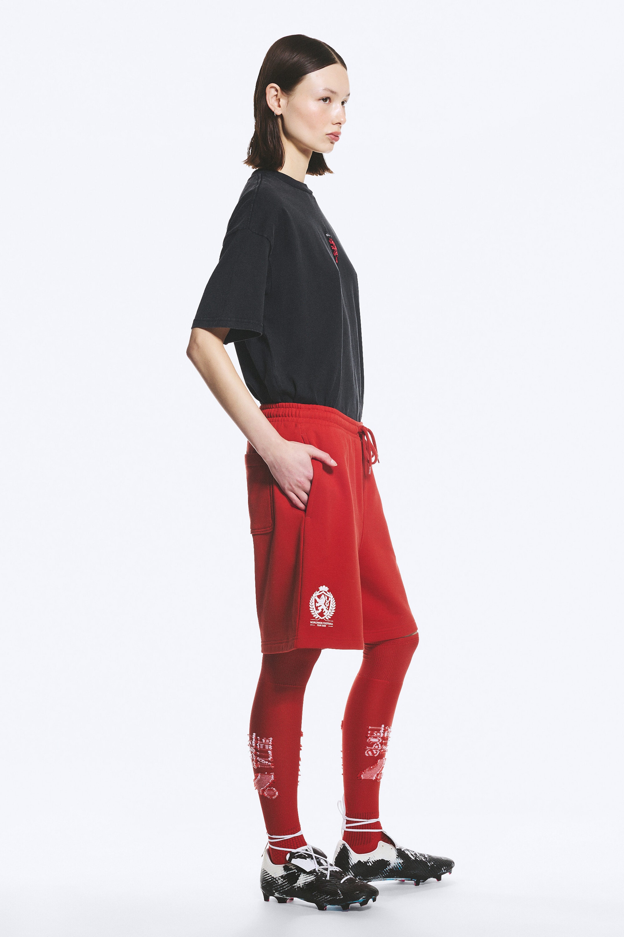 Bright Red - TOFFS Relaxed Jersey Football Shorts - 3