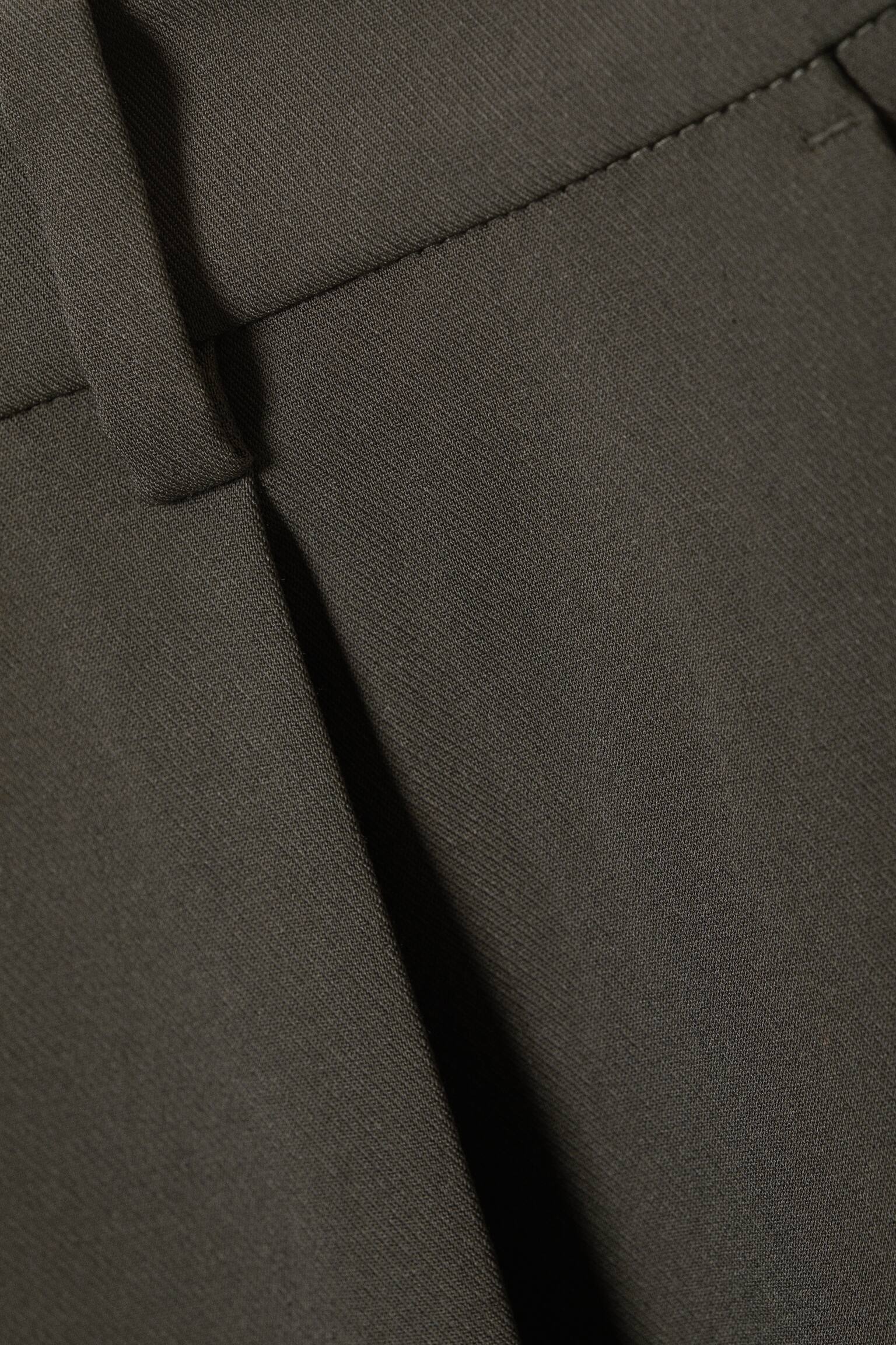Pantaloni wide in tessuto per abiti a vita bassa - Grigio scuro/Grigio mélange a righe/Nero - 6