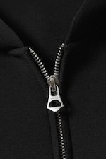 Svart - Strukturerad scuba-hoodie med dragkedja - 4
