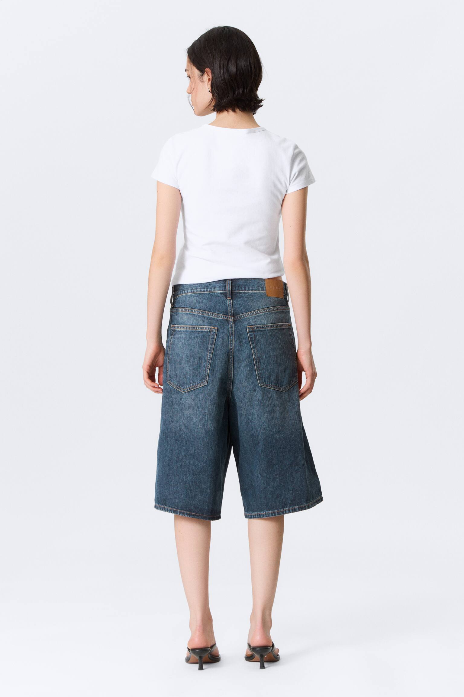 Shorts in denim Astro a vita media e gamba ampia - Blue Hymn - Blu medio/Kimberley Blue - Azzurro - 3