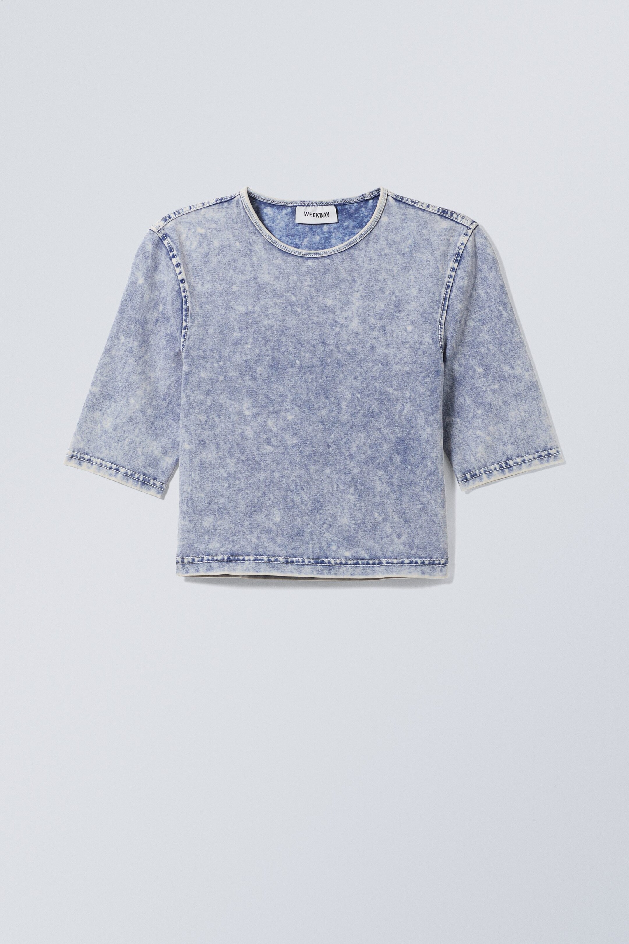 Denim Wash - Mind Crop Denim Wash T-shirt - 0