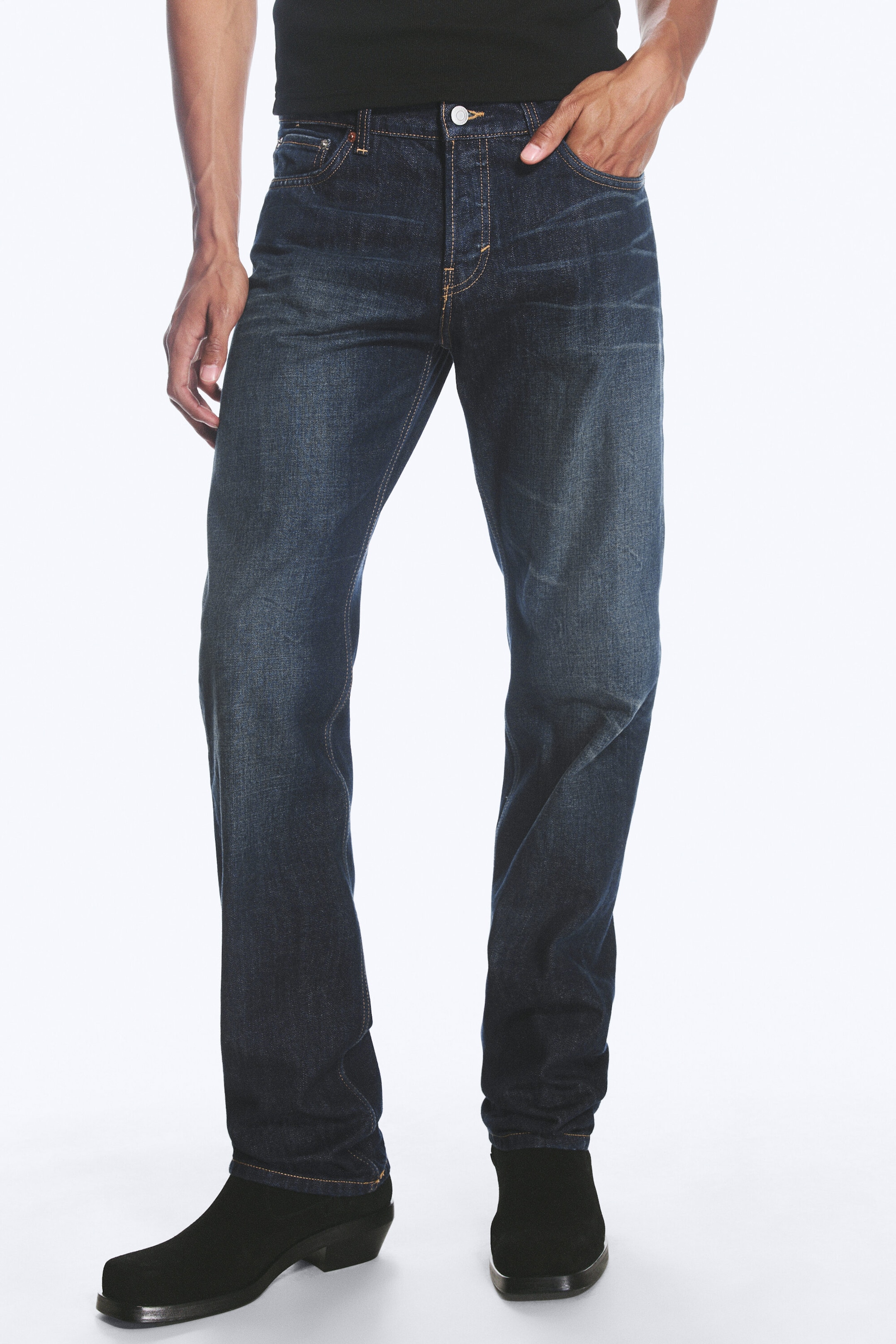 Bounty Blue - Dunkelblau - Comet Low Waist Slim Fit Straight Jeans - 2