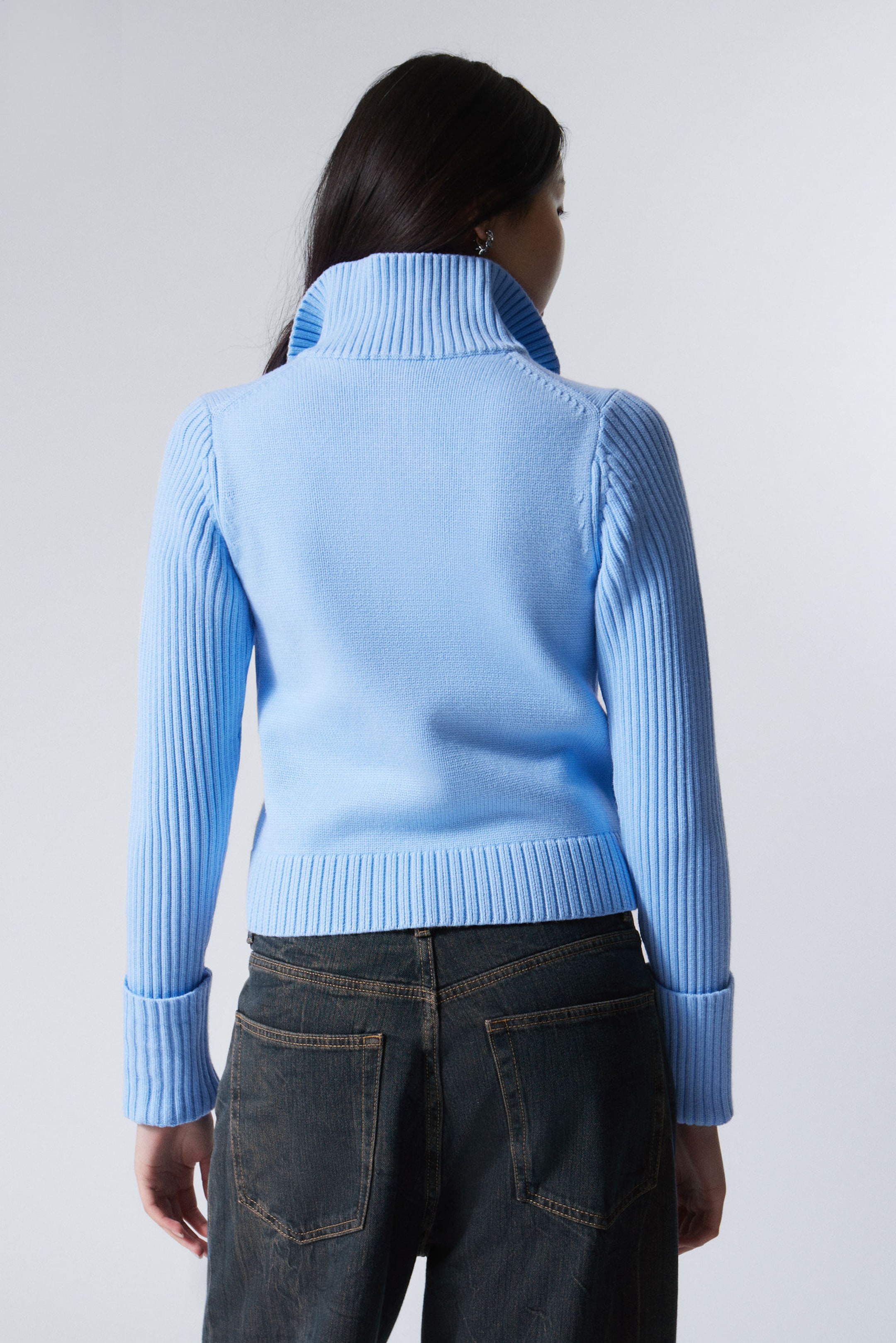 Light Blue - Winona Zip Cardigan - 2