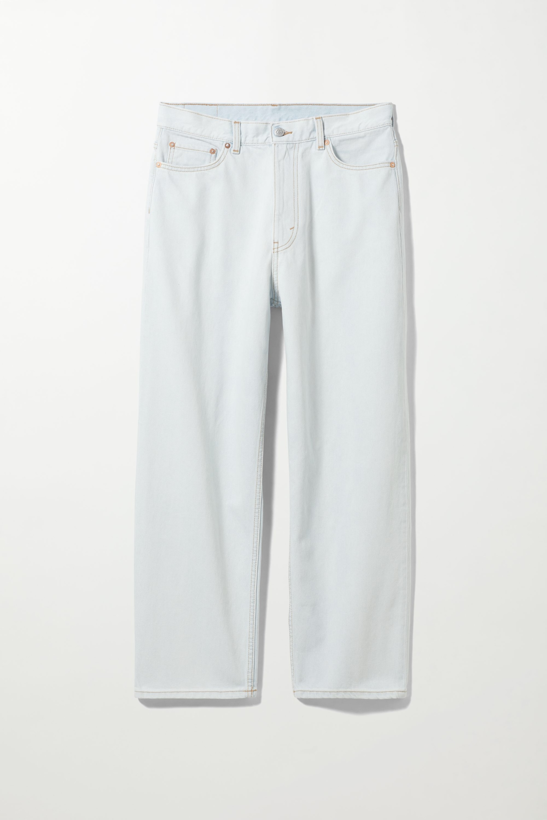 Super bleached - Galaxy Mid Waist Loose Straight Jeans - 0