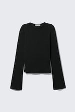 Schwarz - Longsleeve aus Baumwolle - 3