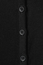 Svart - Smal långärmad henleytröja - 4