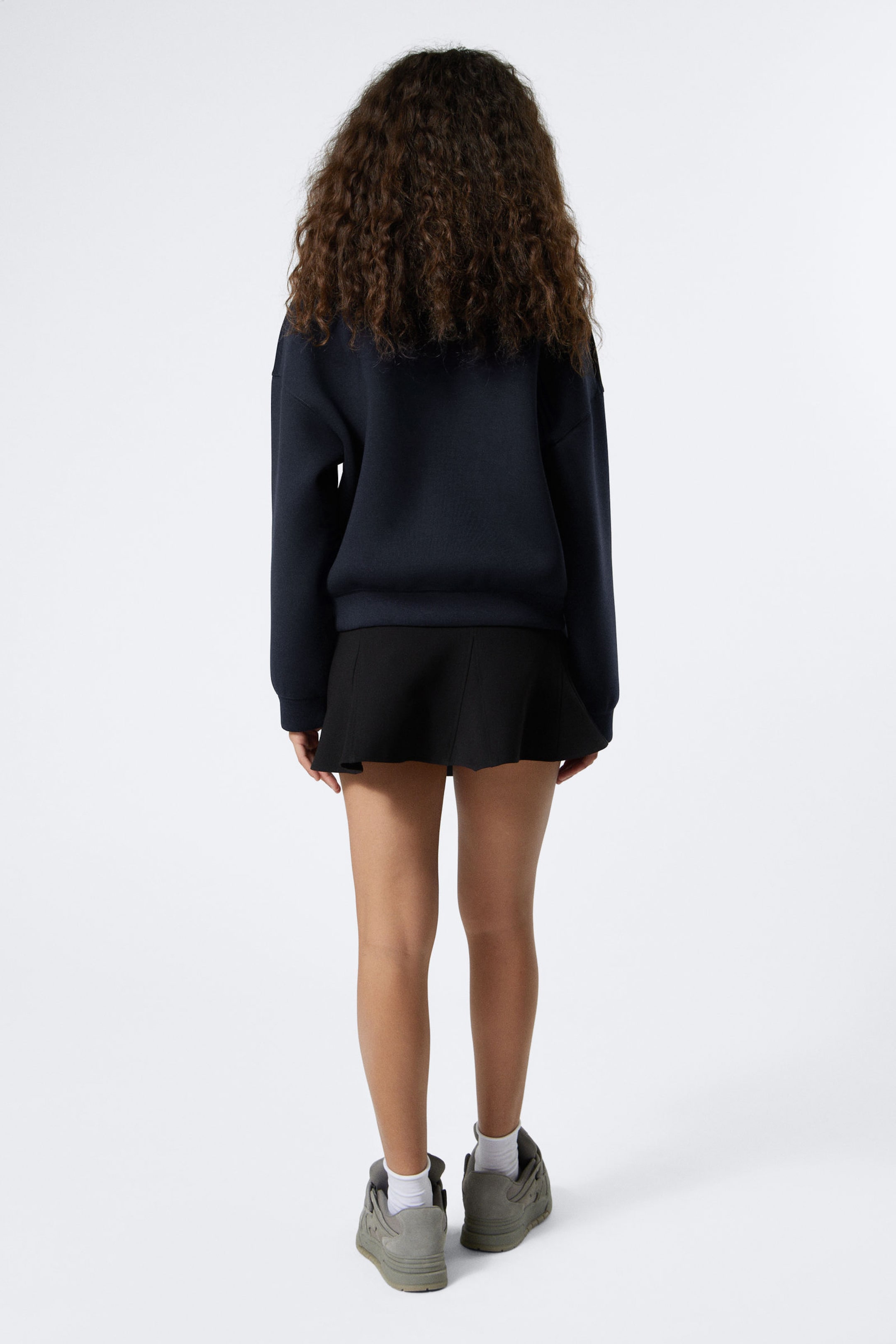 Really Dark Blue - Oversized Scuba Zip-Hoodie - 3