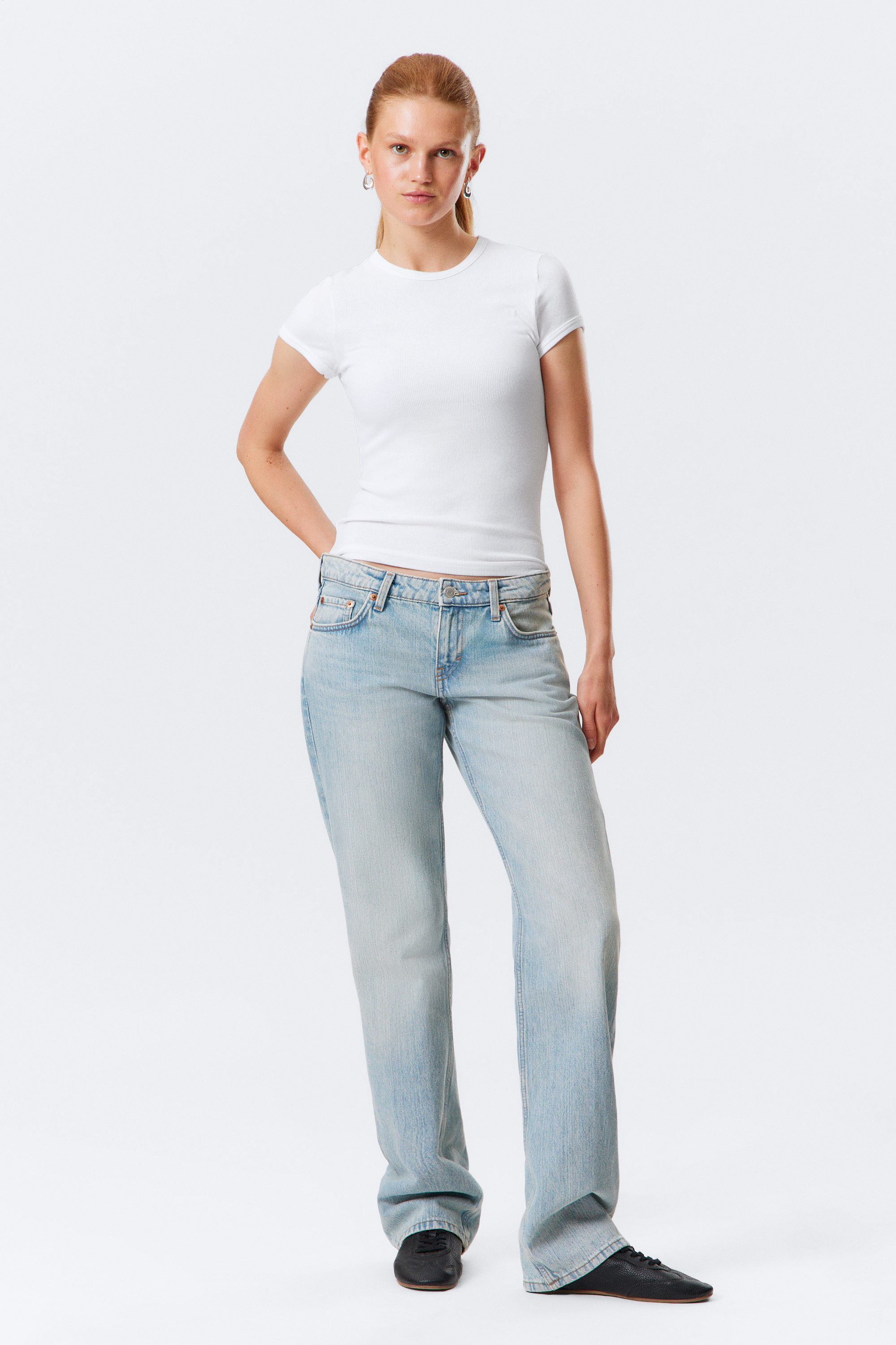 Aeon Blue - Light Blue - Arrow Low Rise Regular Straight Leg Jeans - 1