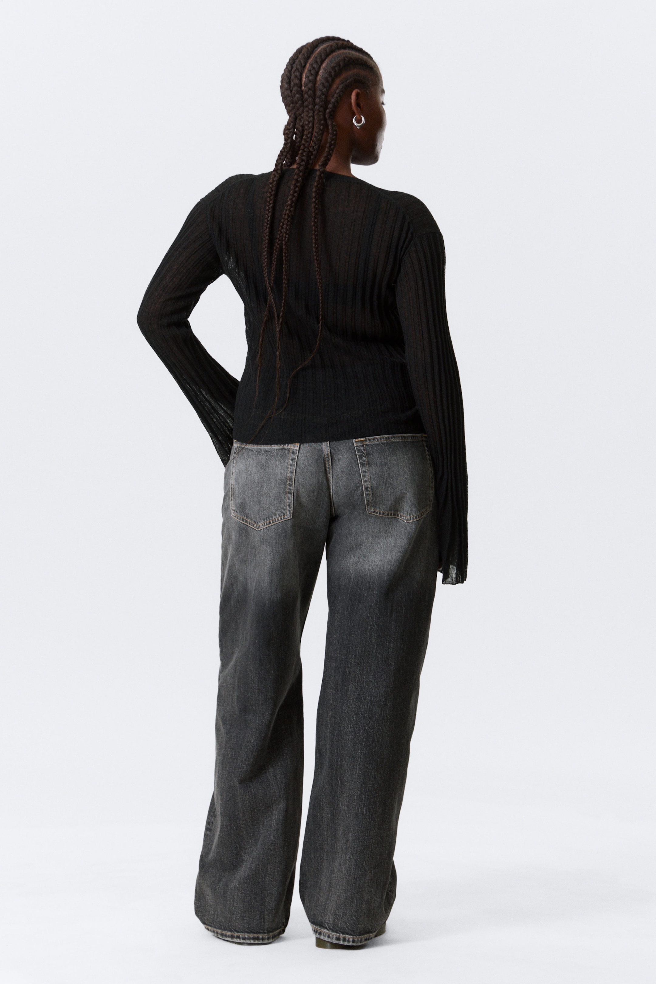 Black - Sheer Linen-Blend Cardigan - 3