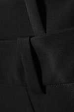 Black - Low-Rise Flared Suiting Maxi Skirt - 6