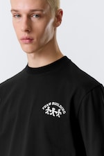 Black - Team Building - Relaxed Graphic Printed T-shirt - 1