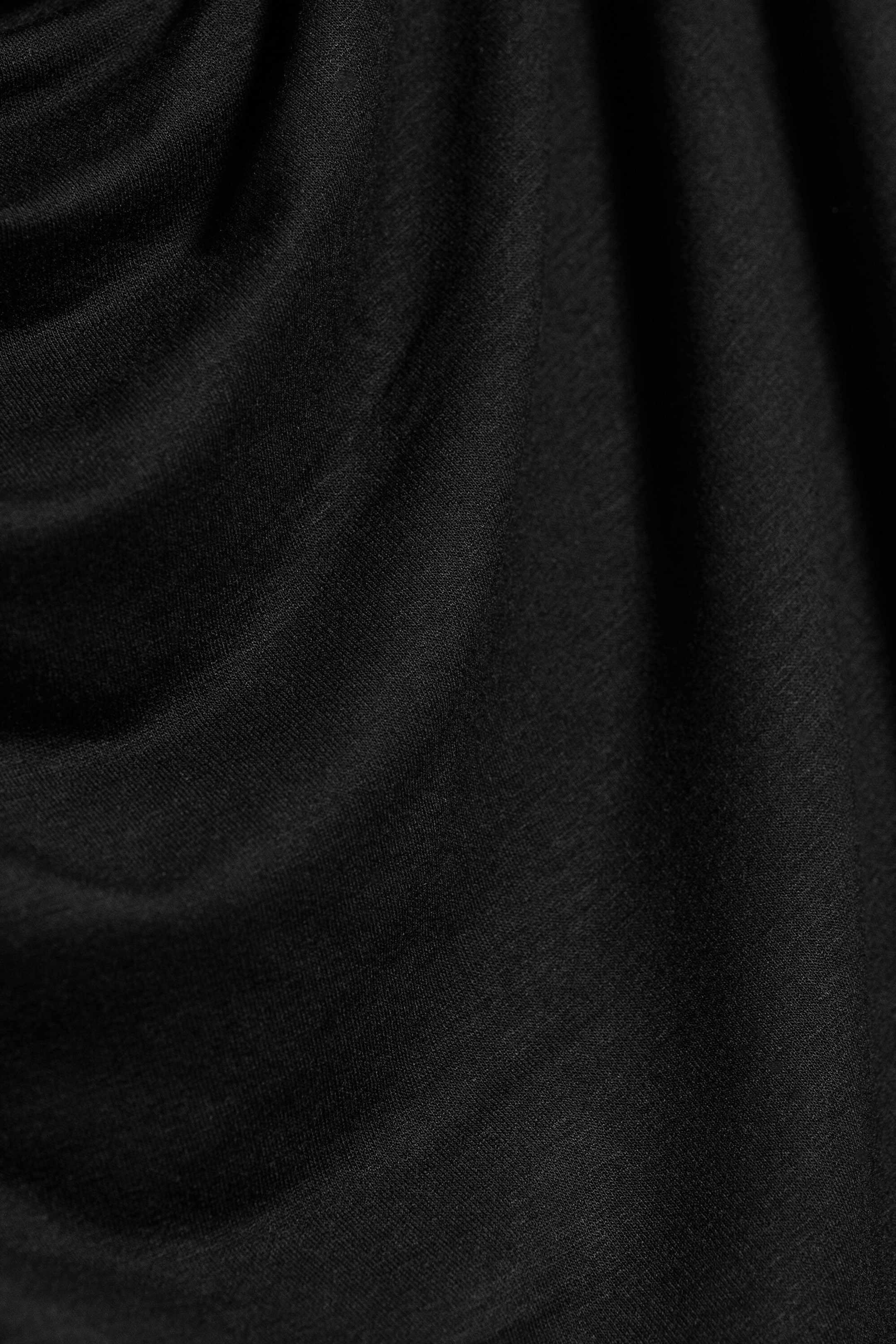Black - Slim Cowl-Neck Long-Sleeved Top - 4