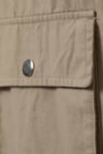 Beige - Utility Cotton Canvas Mini Pinafore Dress - 4