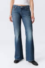 Mine Blue - Mittelblau - Nova Low Waist Slim Bootcut Leg Jeans - 1