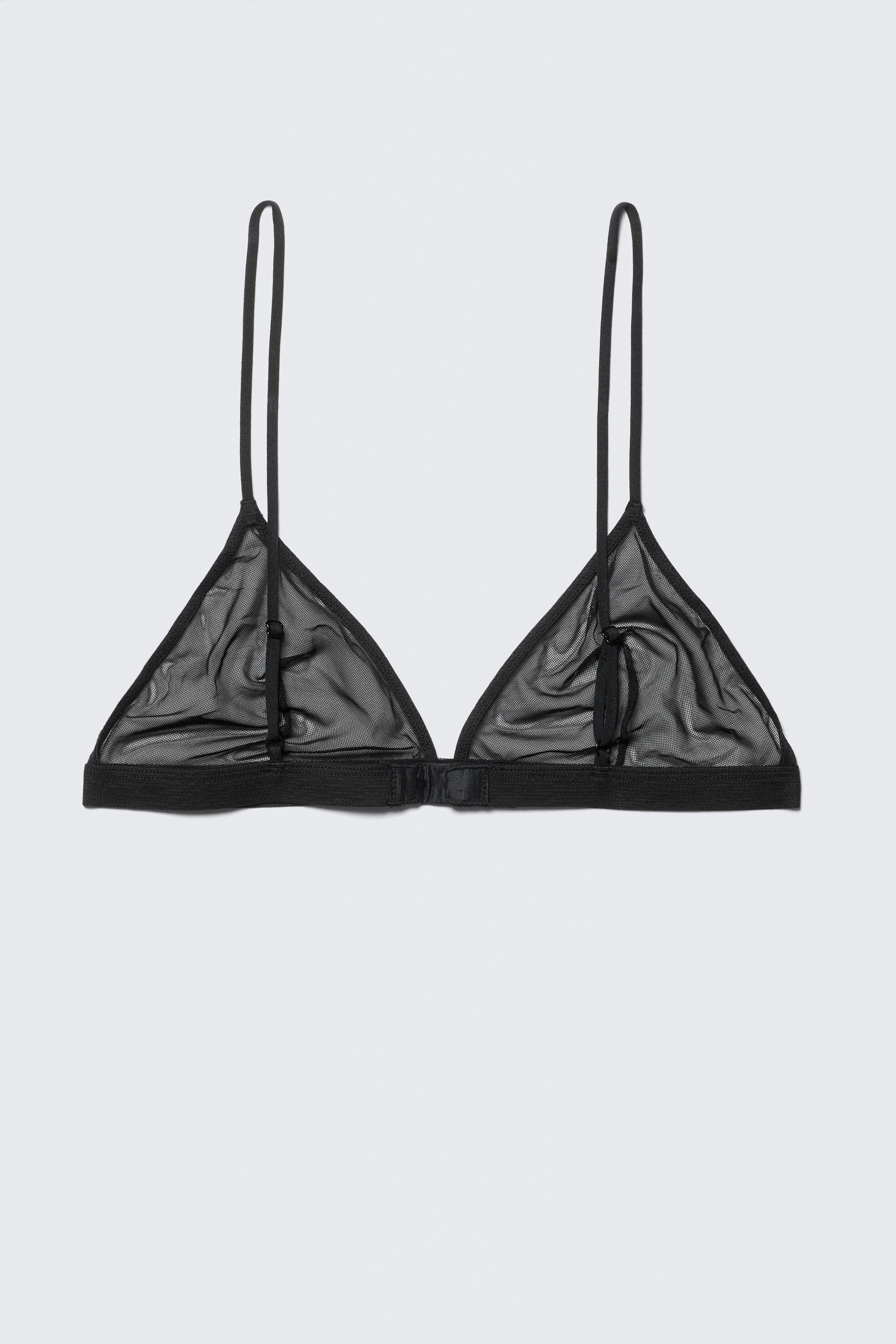 Black - Soft Mesh Triangle Bra - 2