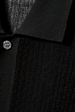 Schwarz - Mike Strickjacke mit normaler Passform - 1