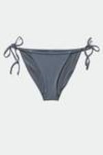 Blauw - Bikinibroekje met lage taille en ruches - 0