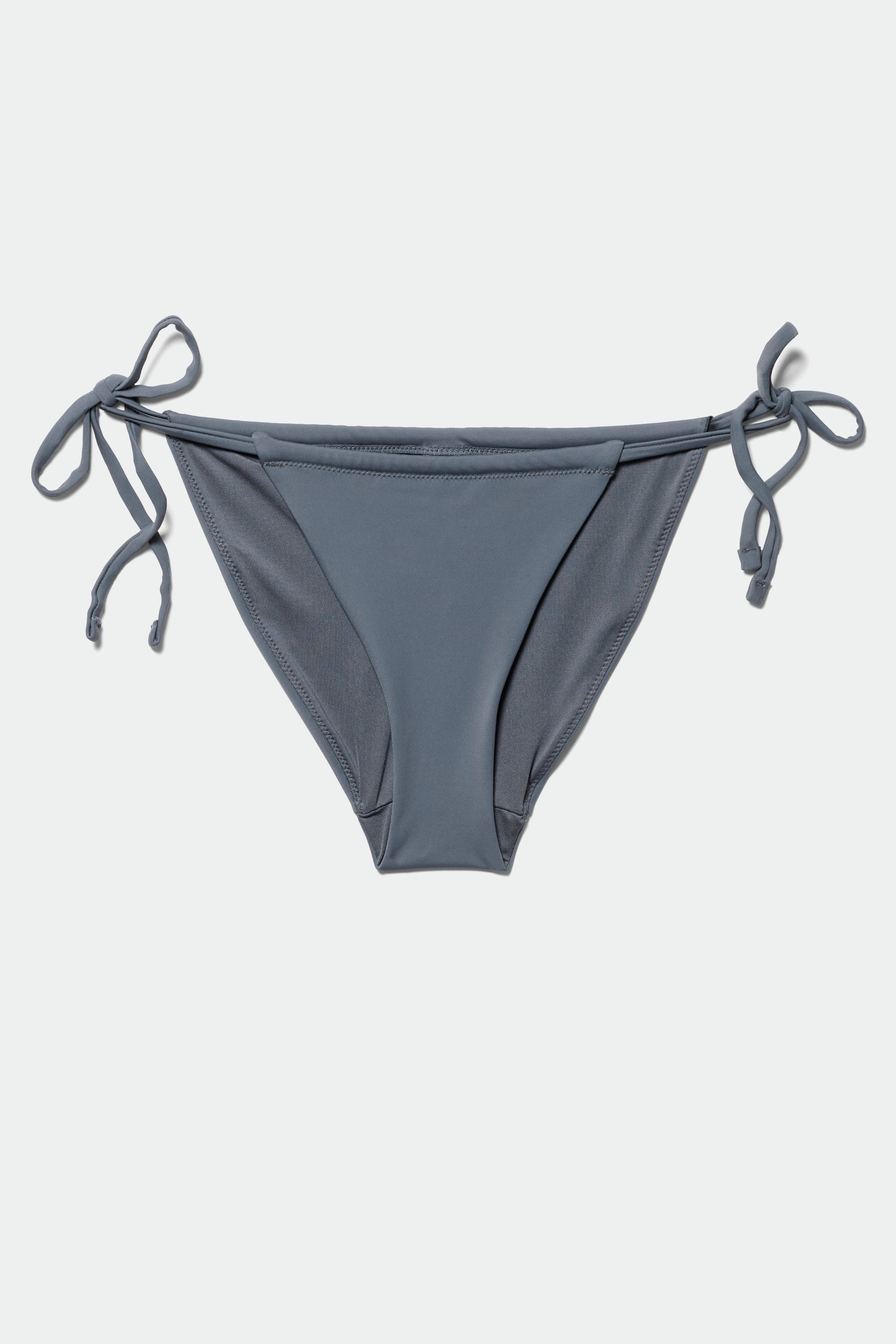 Blau - Gerüschter Bikinislip mit niedriger Taille - 0
