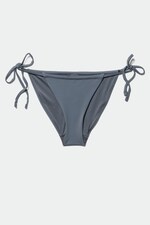 Blau - Gerüschter Bikinislip mit niedriger Taille - 0