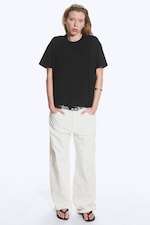 Black - Relaxed Boxy Cotton T-shirt - 0