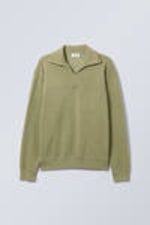 Khaki - Clark Polo Sweatshirt - 0