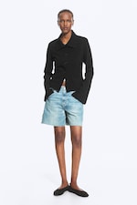 Black - Long-sleeved buttoned shirt - 2