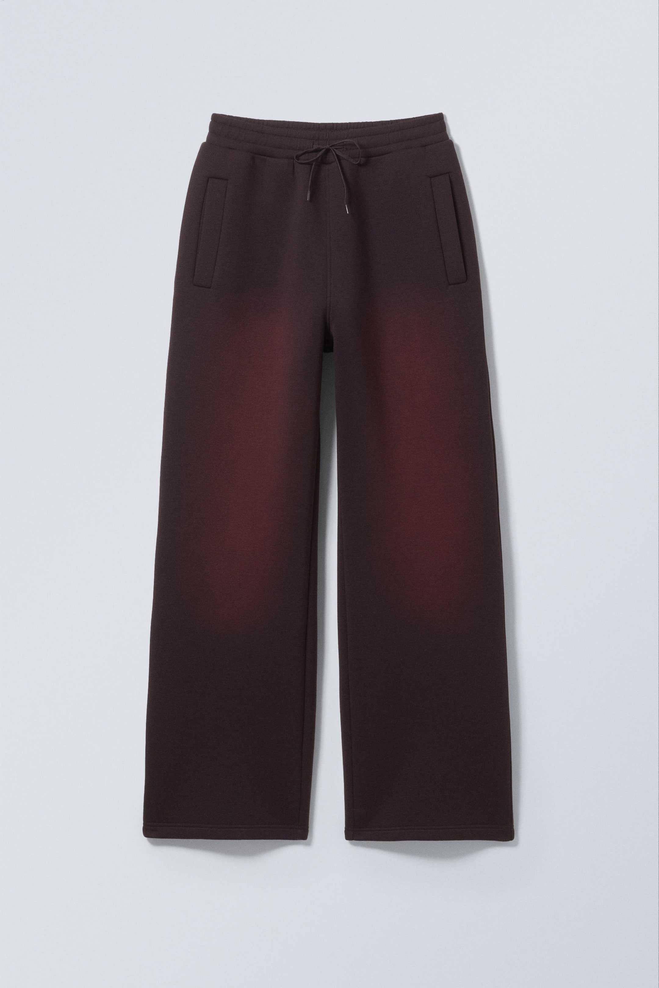 Paarsrood met wassing - Joggingbroek van gewassen scubastof - 5