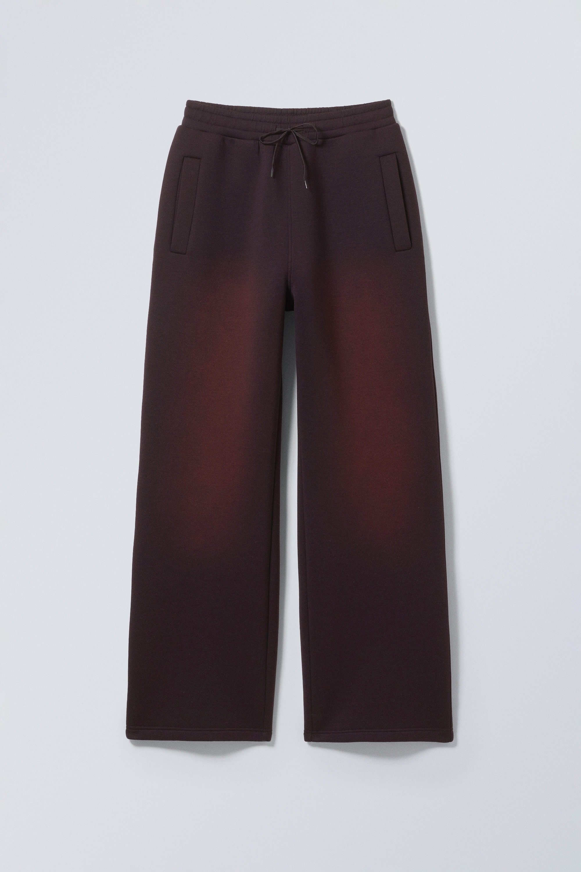 Washed Dark Plum - Washed Scuba Sweatpants - 1