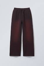 Washed Dark Plum - Washed Scuba Sweatpants - 1