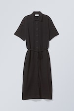 Noir - Robe en lin mélangé Carla - 0