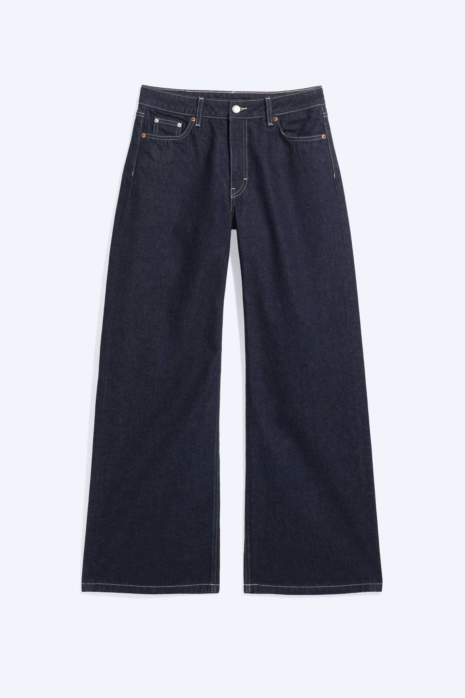 Paz Mid Rise Wide Jeans - Blue Rinse – Donkerblauw/Tuned Black – Zwart/Blue Horses - Medium Blue - 1