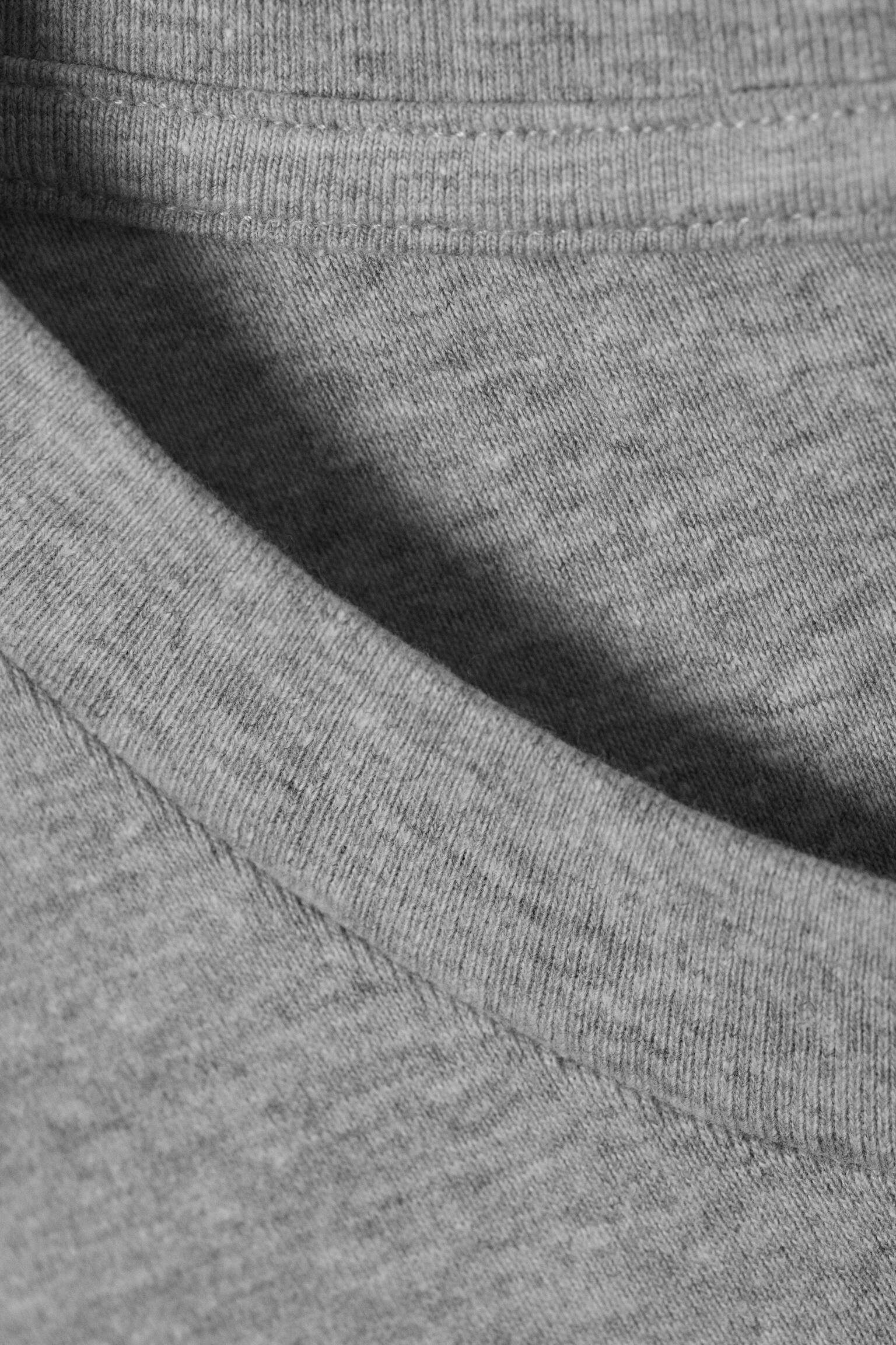 Ruimvallende jersey top met lange mouwen - Grijs gemêleerd/Zwart - 5