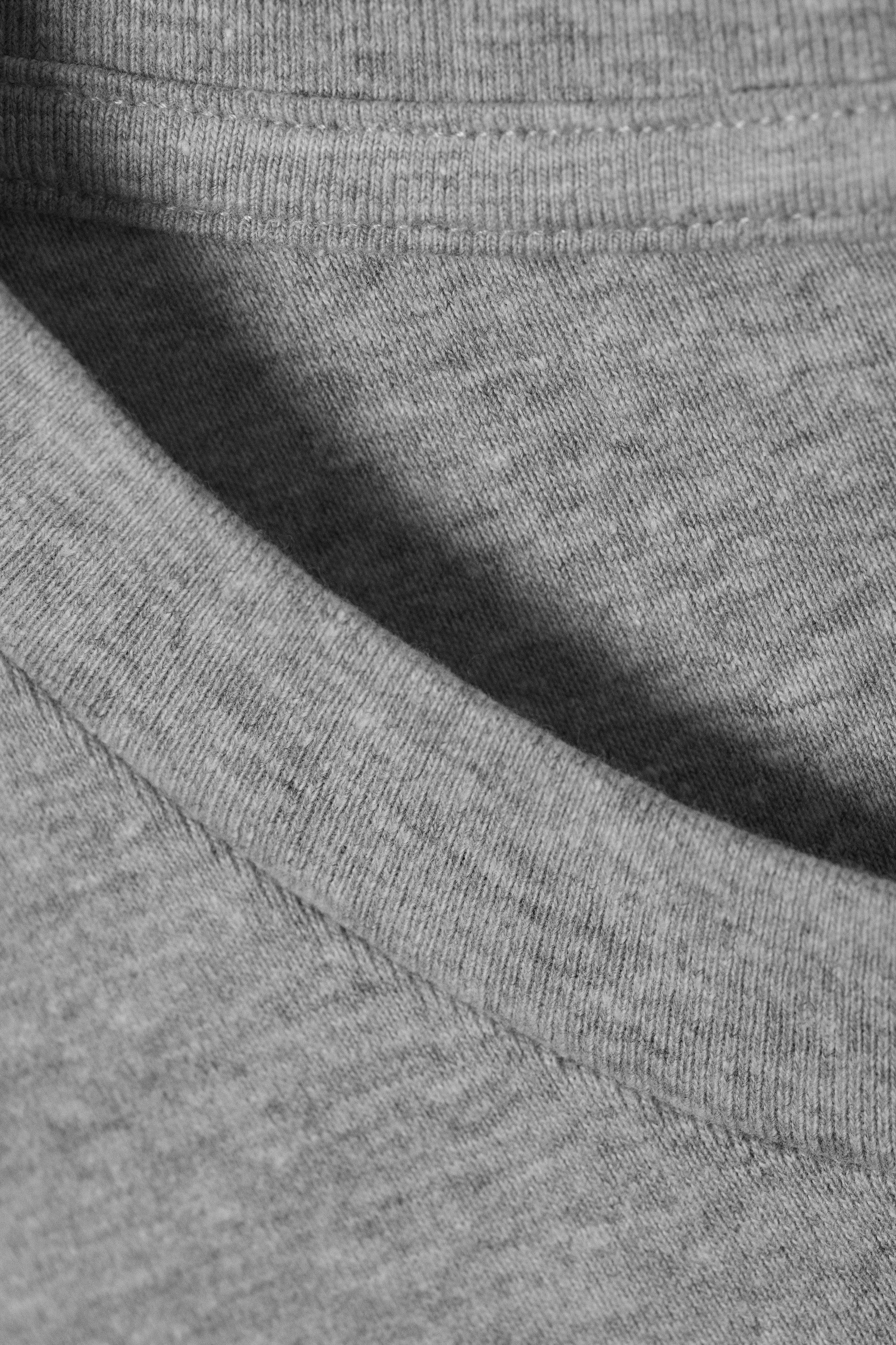 Grey Melange - Relaxed Long-Sleeved Jersey Top - 4