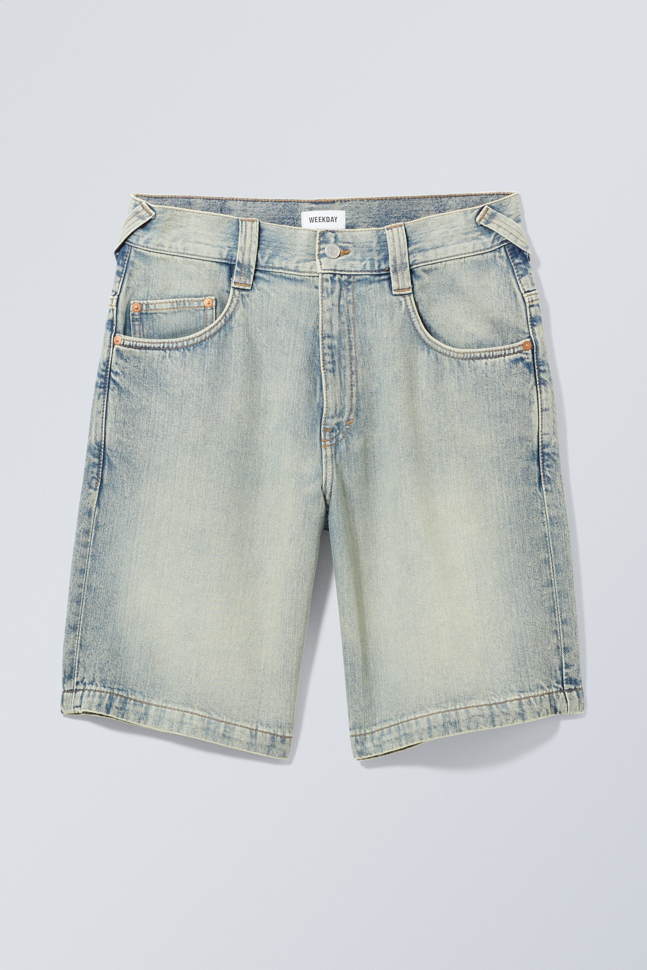 Stained Blue - Tyler Denim Loose Baggy Shorts - 0