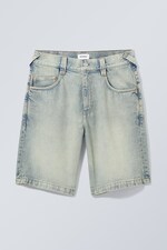 Stained Blue - Tyler Denim Loose Baggy Shorts - 0