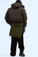 Mörkbrun - Vadderad pufferjacka med huva - 3