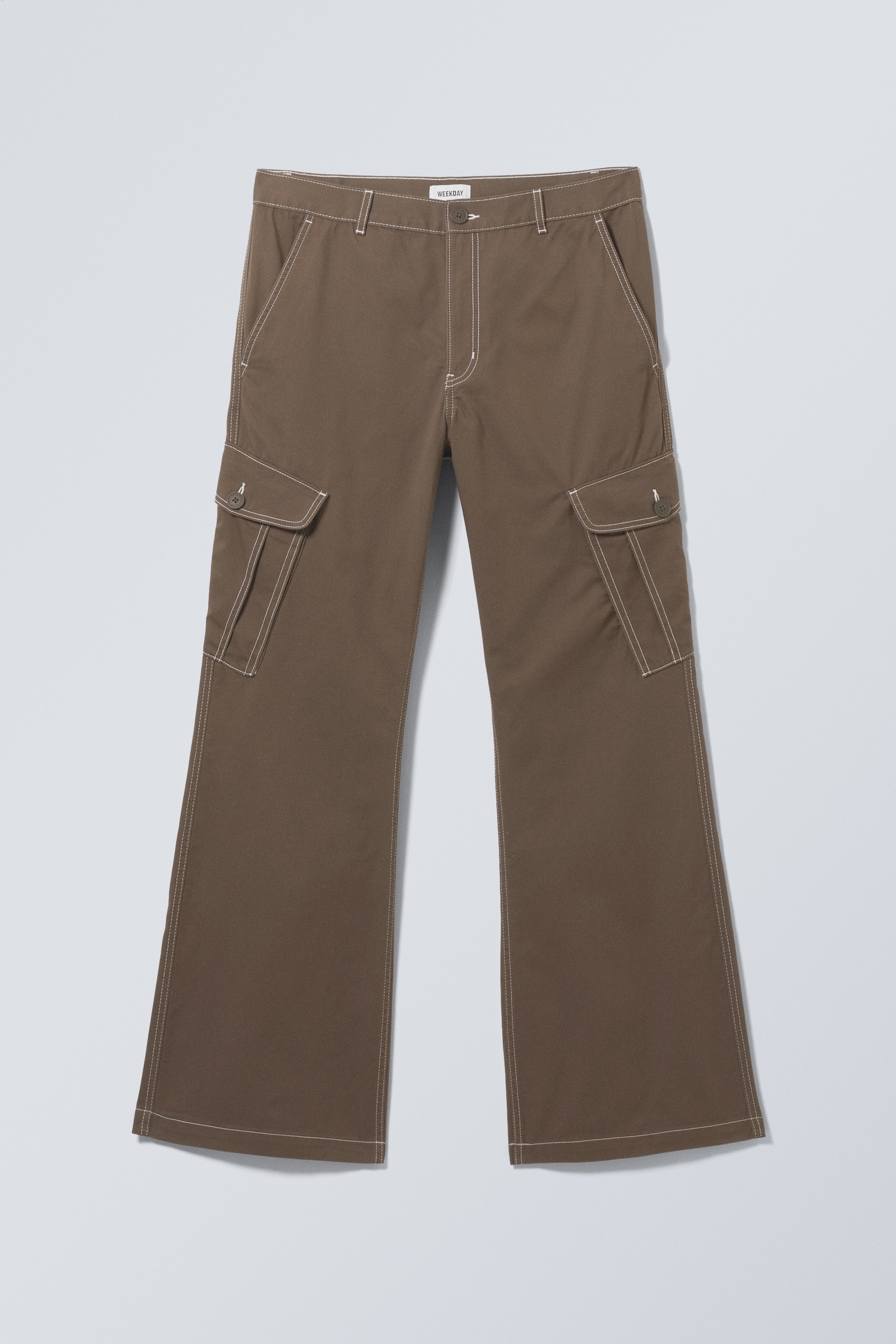 View larger image: Loose Bootcut Cargo Trousers - Dark Brown - Men | H&M GB 1