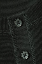 Dark Green - Long-Sleeved Henley T-shirt - 4