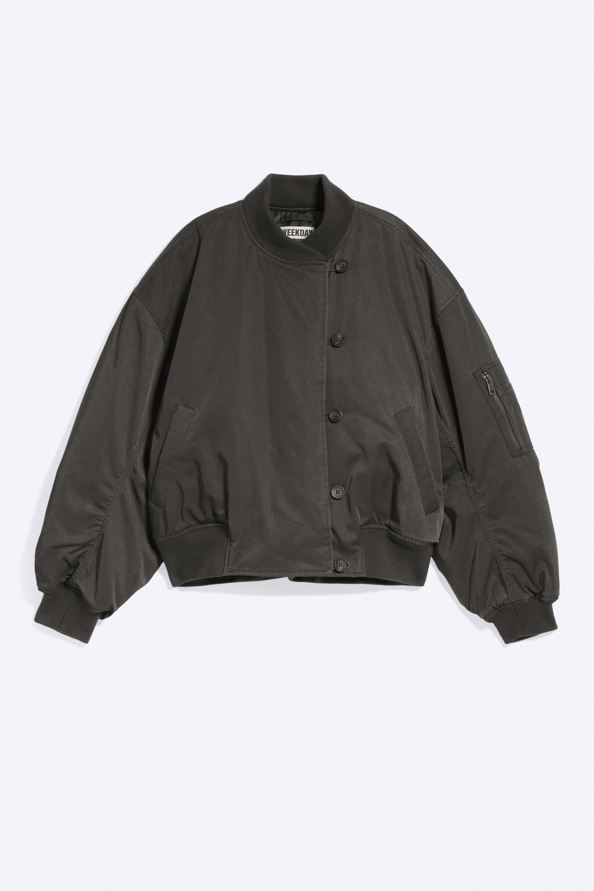 Oversized Bomberjacke - Dunkelgrau