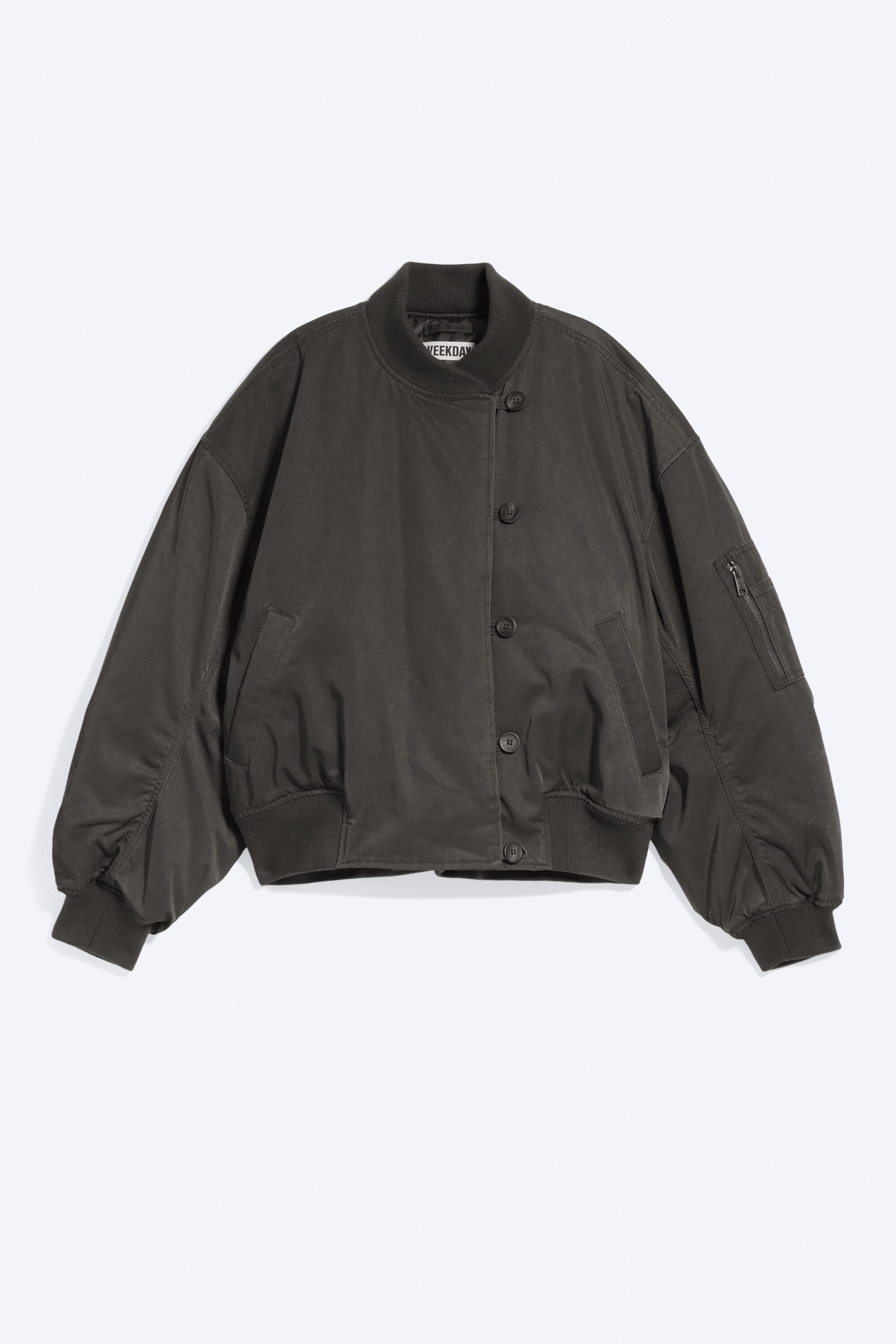 Dunkelgrau - Oversized Bomberjacke - 6