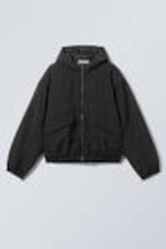Black - Relaxed Nylon Bomber Jacker - 0